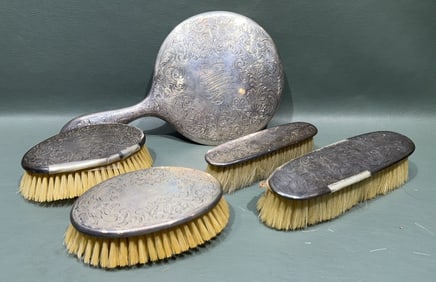 5 PIECE STERLING DRESSER SET