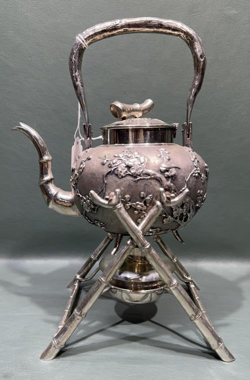 CHINESE CHEONG SING ANTIQUE EXPORT SILVER TEAPOT (1 of 7)