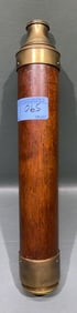 ANTIQUE BRASS & WOOD TELESCOPE