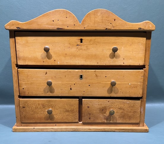 ANT. MAPLE 4 DRAWER SPICE CABINET (1 of 4)