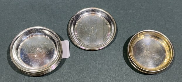 18 STERLING BUTTER PAT DISHES