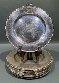 12 - 6" DIA. STERLING PLATES