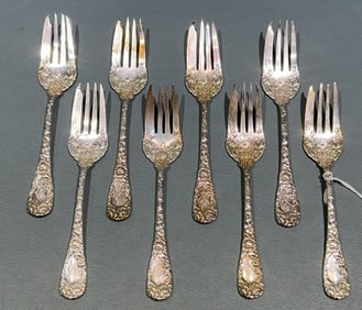 8- CHRYSANTHEMUM BY DURGIN SALAD FORKS