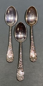 3- CHRYSANTHEMUM BY DURGIN TEA SPOONS
