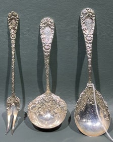 CHRYSANTHEMUM BY DURGIN 2 LADLES & LEMON FORK