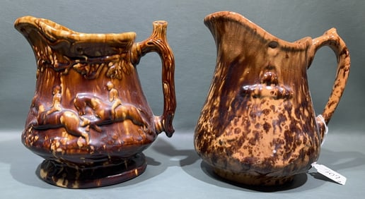 2 ANTIQUE BENNINGTON PITCHERS