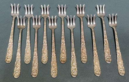12- KIRK & SON "REPOUSE' " SEAFOOD FORKS