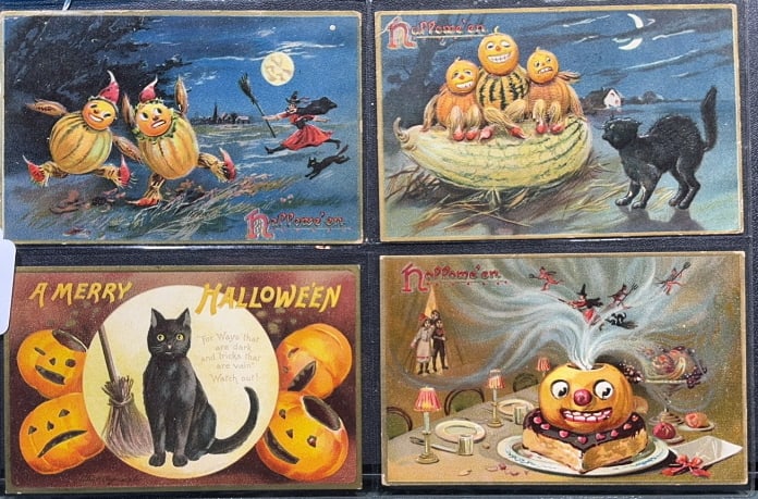 4 VINTAGE HALLOWEEN POSTCARDS (1 of 3)