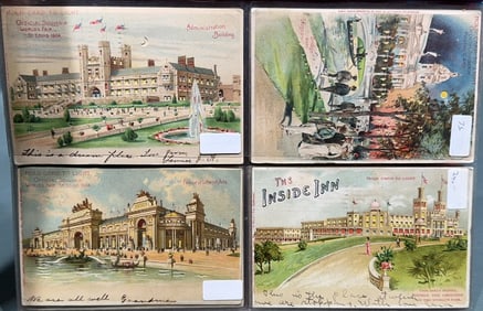 1904 WORLDS FAIR "HOLD TO LIGHTS" POSTCARDS