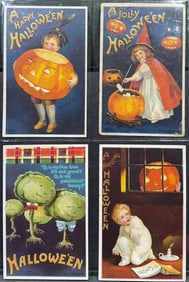 4 VINTAGE CLAPPSADDLE POSTCARDS