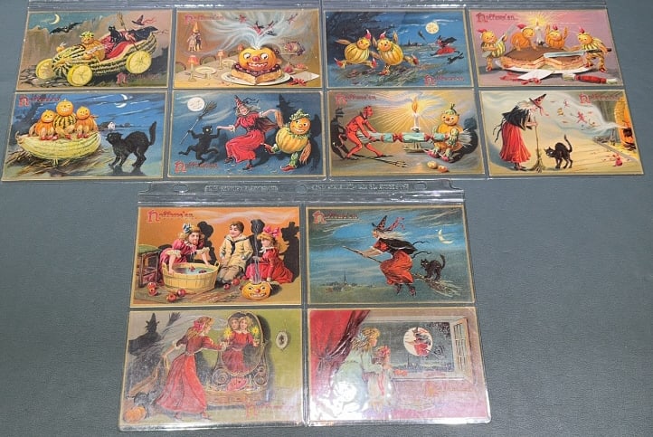 SET OF 12 TUCK HALLOWEEN POSTCARDS (1 of 4)