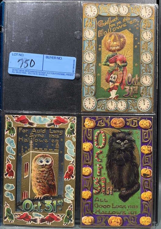 3 VINTAGE HALLOWEEN POSTCARDS (1 of 4)