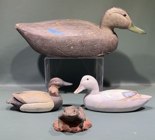 FACTORY BLACK DUCK & MINI DECOY LOT