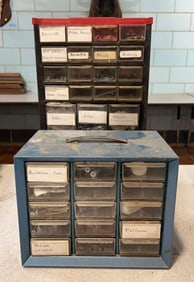 SMALL STORAGE DRAWERS W/ CARVING SUPPLIES