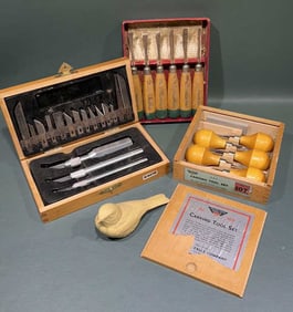 LOT OF VARIOUS CARVING TOOLS