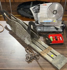 V BOARDS, MEAT SLICER, TRIGGER SET LOT