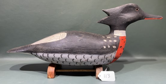 UNKNOWN HOLLOW MERGANSER DECOY