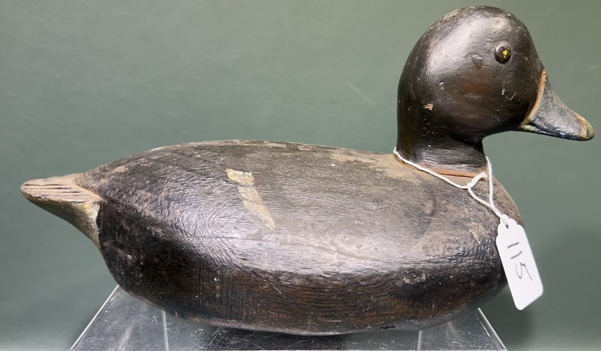 UNKNOWN BLUE BILL DRAKE DECOY: 13"