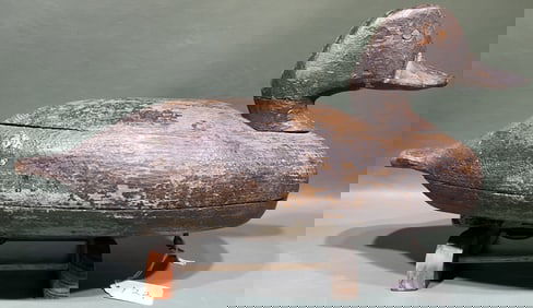 UNKNOWN WOODEN BLACK DUCK DECOY