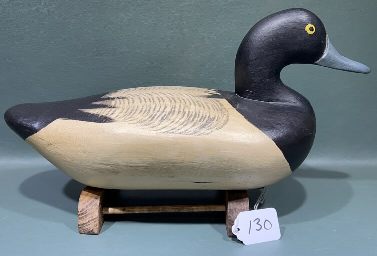 LEONARD LIPHAM BLUEBILL DECOY: 13-1/2"