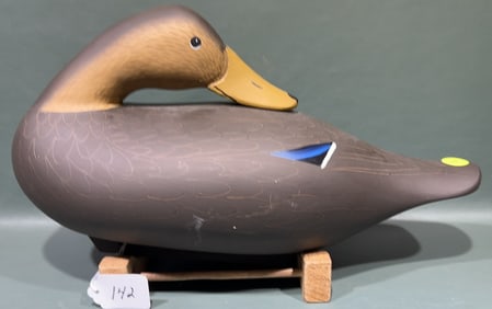 GILMORE WAGNER SLEEPING BLACK DUCK DECOY