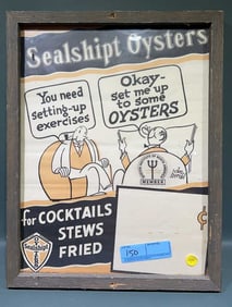 SEALSHIPT OYSTER FRAMED ADVERTISEMENT