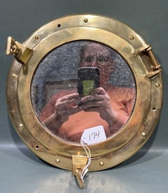 BRASS PORT HOLE MIRROR