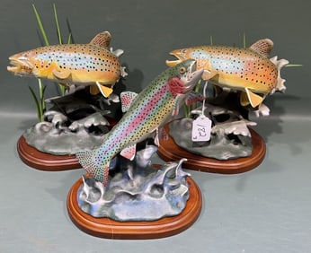 3 FRANZ DUTZLER FISH ON PLAQUES