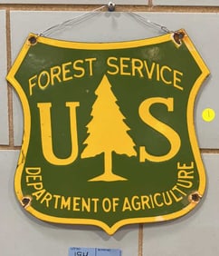 US FOREST SERVICE PORCELAIN SIGN