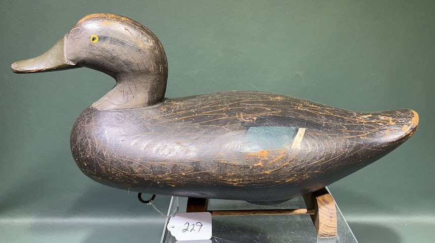 R MADISON MITCHELL BLACK DUCK DECOY: 16-1/2"