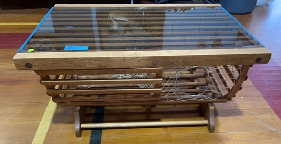 LOBSTER TRAP GLASS TOP TABLE