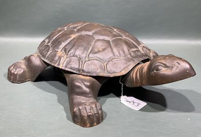 METAL TURTLE SPITTOON MISSING BOWL
