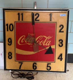 LARGE COCA- COLA ADVERTISING CLOCK