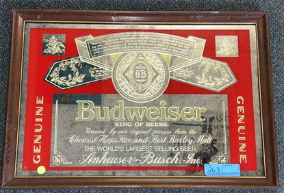 BUDWEISER ADVERTISING MIRROR