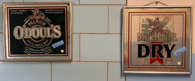 MICHELOB & O'DOUL'S ADVERTISING MIRRORS