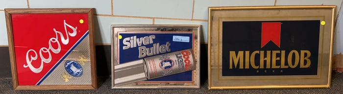 COORS, COORS LIGHT, & MICHELOB ADVERTISING MIRRORS