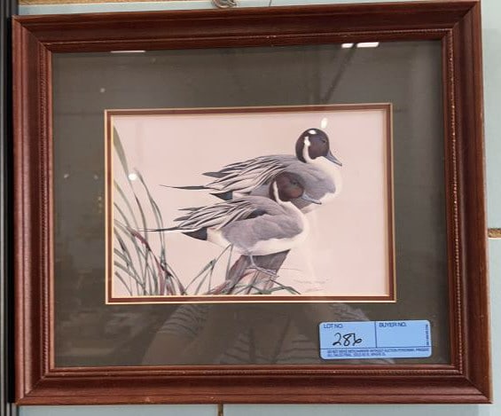 FRAMED ART LAMAY PRINT "PINTAIL PALS": 12-1/2" X 14-1/2"