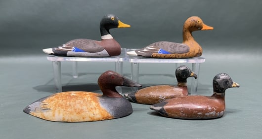 5 MINIATURE IRON DUCKS