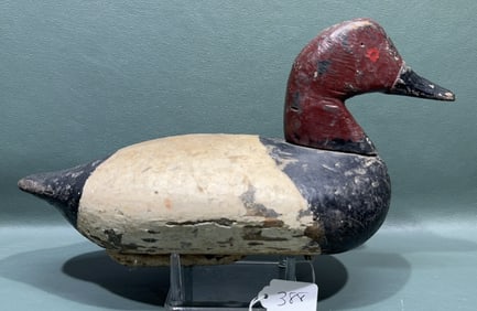 UPPER BAY WORKING CANVASBACK DRAKE DECOY