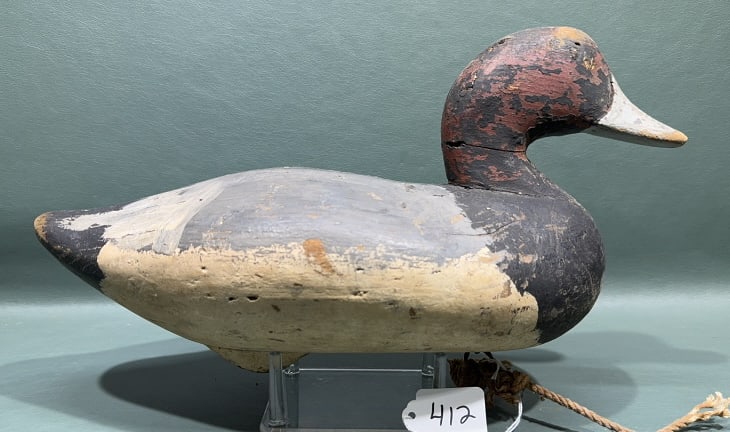 MADISON MITCHELL REDHEAD REPAINTED AS BLUEBILL: 14" LONG