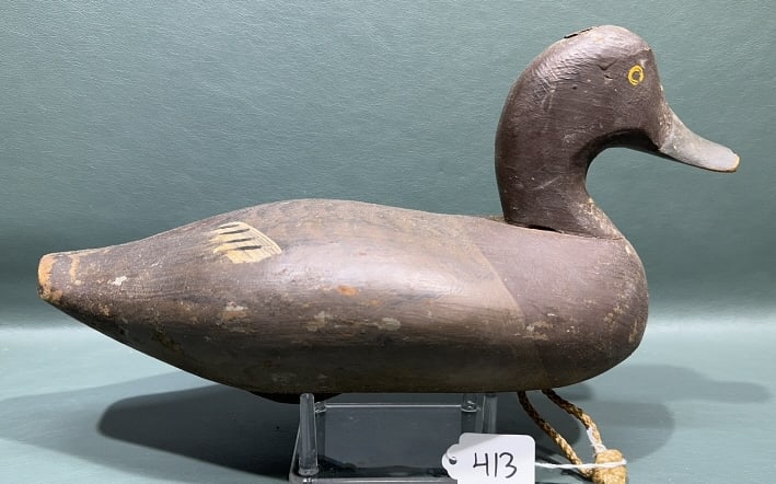 CAPT. JESS URIE HEN CANVASBACK ORIGINAL PAINT: 13" LONG