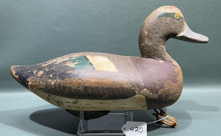 CAPT. JESS URIE WIDGEON DRAKE ORIGINAL PAINT: 14" LONG