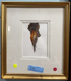 MORT SOLBERG PAINTING OF A HANGING PHEASANT