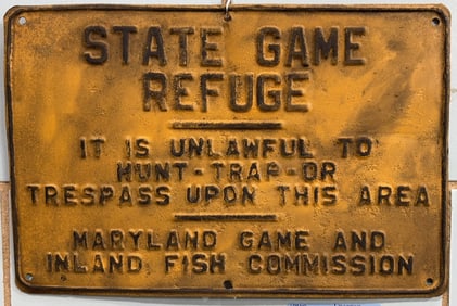 STATE GAME REFUGE SIGN