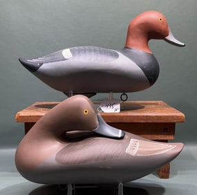 PAIR OF PAT VINCENTI REDHEADS W/ SLEEPER HEN