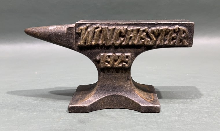 MINIATURE WINCHESTER ADVERTISING ANVIL: 4 3/4" X 2 1/2"
