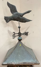 FLYING GOOSE WEATHERVANE ON CUPOLA TOP
