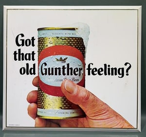 METAL GUNTHER BEER ADVERTISMENT