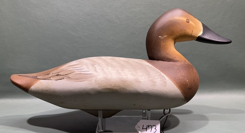 SIGNED CHARLIE JOINER HEN CANVASBACK: 16" LONG