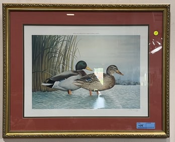 LOU FRISINO STANDING MALLARDS PRINT W/BALTIMORE